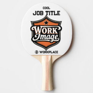 Custom Photo Personalized Job Title & Workplace Ping Pong Paddle