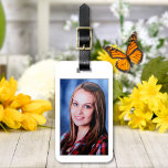 Custom Photo Personalized Luggage Tag<br><div class="desc">Upload a photo, add text, and easily create your personalized luggage tag. Click CUSTOMIZE FURTHER to change the text colour or background colour. You can TRANSFER this DESIGN on other Zazzle products and adjust it to fit most of the Zazzle items. Standard Studio designs are made in high-resolution vector graphics...</div>