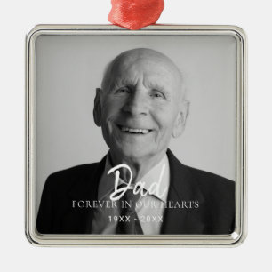 Custom Photo Personalized Memorial Death Metal Ornament