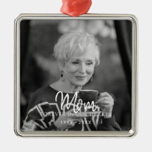 Custom Photo Personalized Memorial Death Metal Ornament