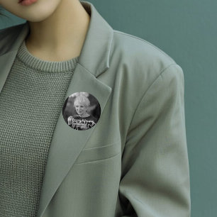 Custom Photo Personalized Memorial Tribute Funeral 1 Inch Round Button