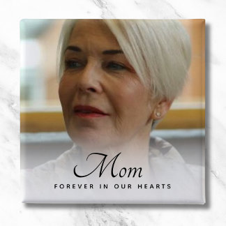 Custom Photo Personalized Memorial Tribute Funeral 2 Inch Square Button