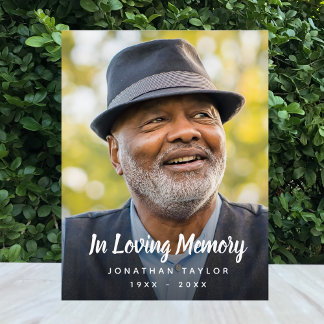 Custom Photo Personalized Memorial Tribute Funeral Acrylic Sign