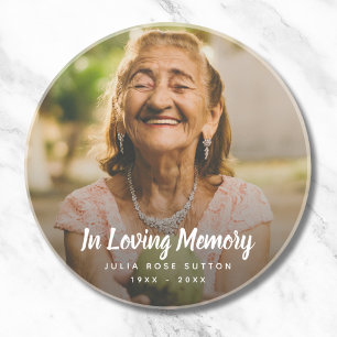 Custom Photo Personalized Memorial Tribute Funeral Coaster