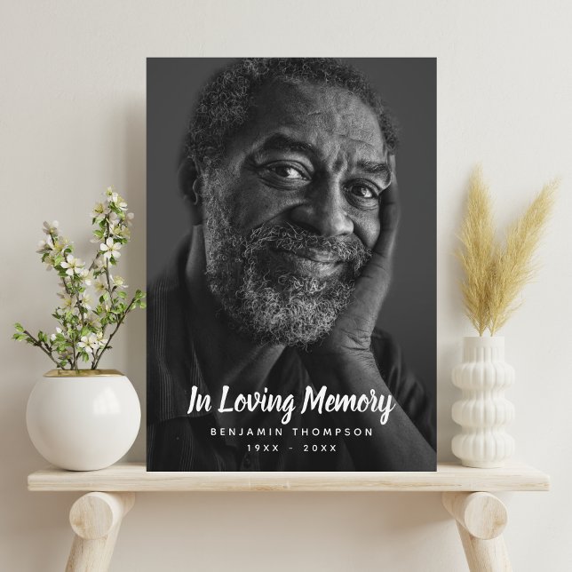 Custom Photo Personalized Memorial Tribute Funeral Plaque (Photo Memorial Plaque)
