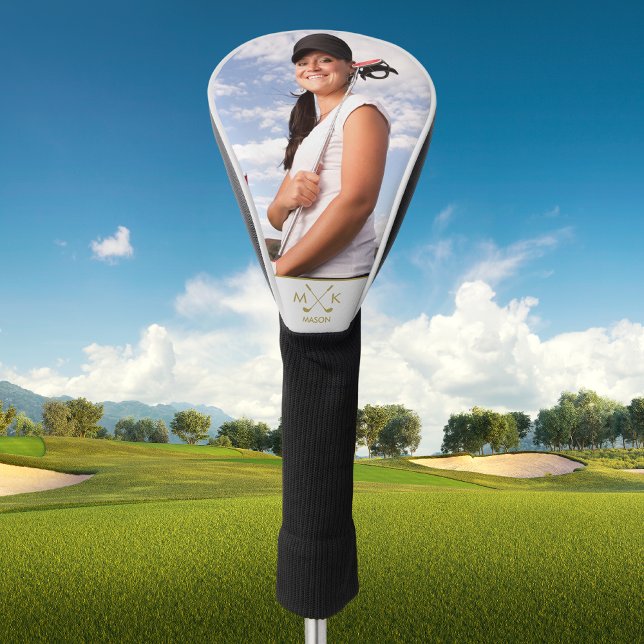 Custom Photo | Personalized Monogram Golf Lady Head Cover (Creator Uploaded)