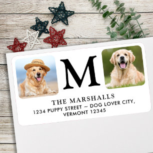 Custom Photo Personalized Monogram Return Address Label