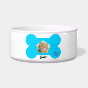 Custom Photo, Personalized Name, Bone Print Pet