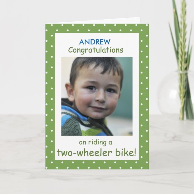 Custom Photo Personalized Name Congratulations Card (Front)