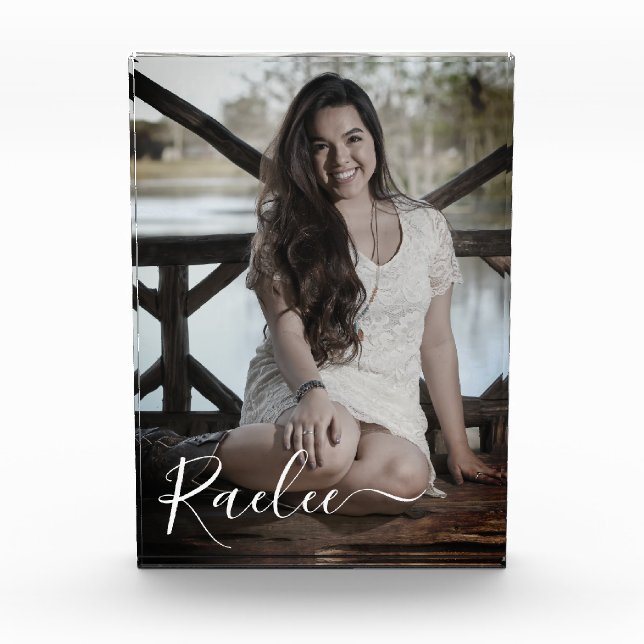 Custom Photo Personalized Name Elegant Keepsake (Front)