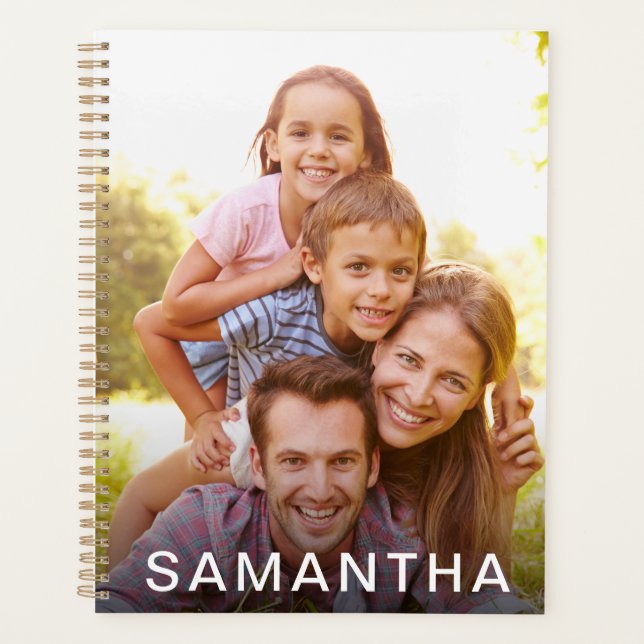 Custom Photo Personalized Name Planner (Front)