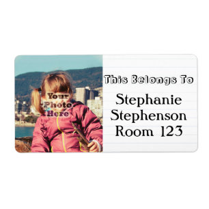 Custom Photo Personalized Name School Bookplate