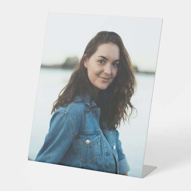 Custom Photo Personalized Pedestal Sign (Front)