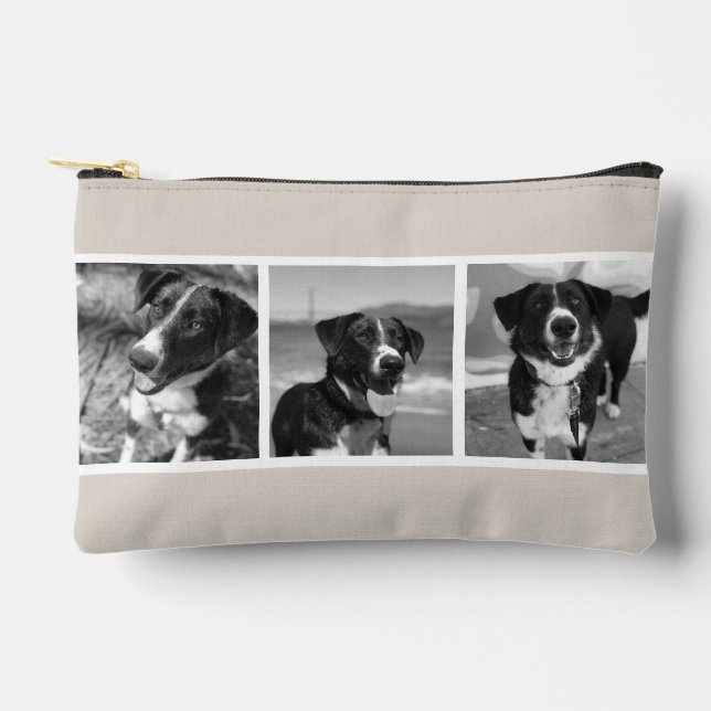 Custom Photo Personalized Pet Lover Dog Photo Accessory Pouch (Front)