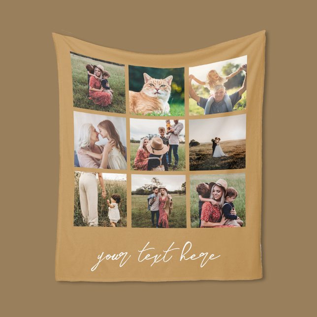Custom Photo Personalized Picture Collage Fleece Blanket (Creator Uploaded)