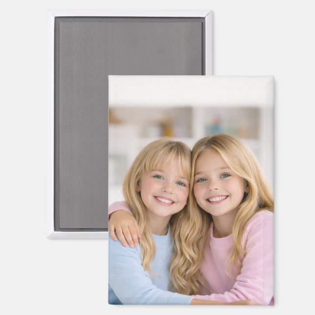 Custom Photo Personalized Refrigerator Magnet (Front/Back)