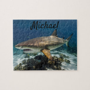 Custom Photo Personalized shark fish Personalized  Jigsaw Puzzle