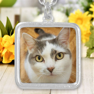 Custom Photo Personalized Silver Plated Necklace