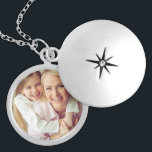 Custom Photo Personalized Silver Plated Necklace<br><div class="desc">Add your custom personalized photo to this necklace to take your loved ones everywhere you go! Would make a great gift for new mothers, Mother's Day, Christmas, anniversaries, grandmothers, your best friend or any other special person in your life. Click the "Customize It" button to add your own custom text...</div>