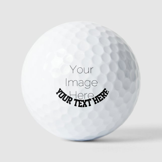 Custom Photo – Personalized text Golf Balls (Front)