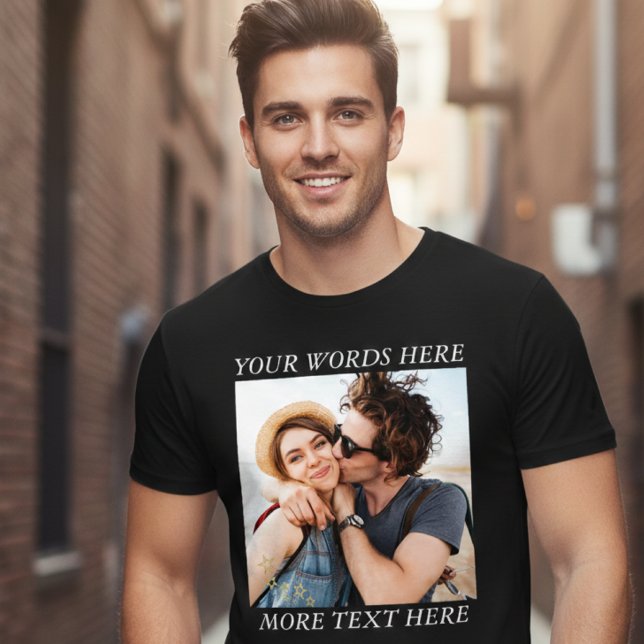 Custom Photo & Personalized Text Graphic Tee (Creator Uploaded)