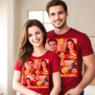 custom photo personalized text love emoji T-Shirt