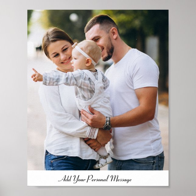 Custom Photo Personalized Text Poster (Front)