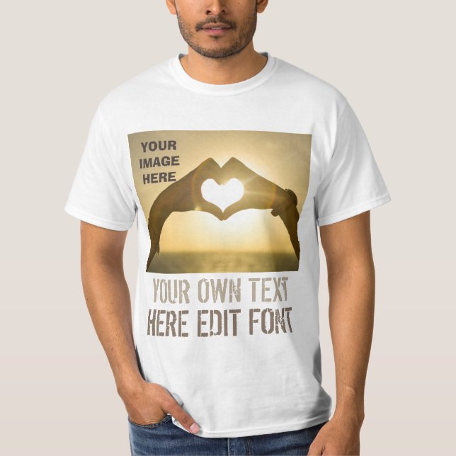 custom photo personalized text T-Shirt (Front)
