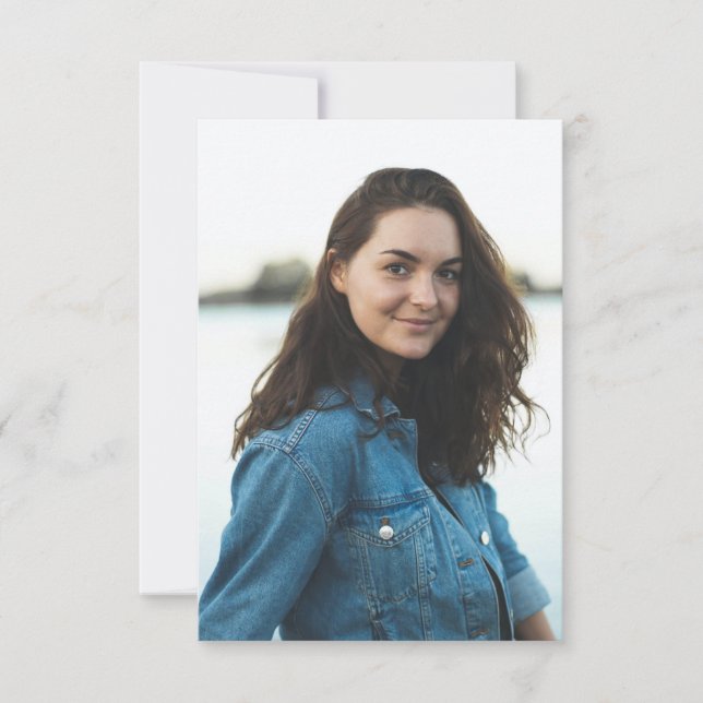 Custom Photo Personalized Thank You Card (Front)
