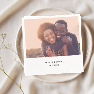 Custom Photo Personalized Wedding Napkin
