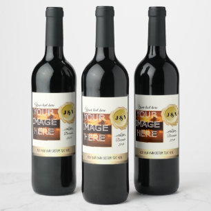 Custom Photo Personalized Wine Bottle Labels