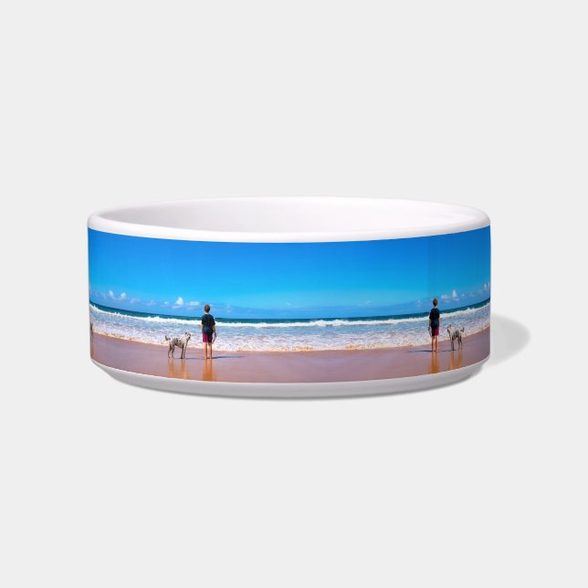Custom Photo Pet Bowl with Your Pets Photos (Front)