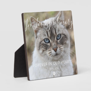 Custom Photo Pet Cat Memorial Keepsake Plaque