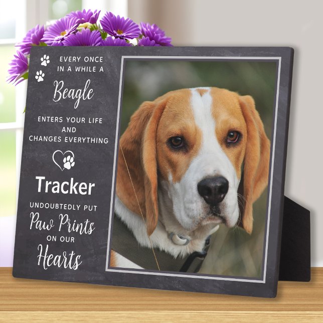 Custom Photo Pet Dog Beagle Memorial Plaque (Creator Uploaded)