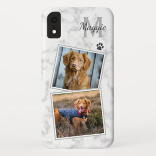 Custom Photo Pet Dog Cat Monogram Initial Photo iPhone XR Case