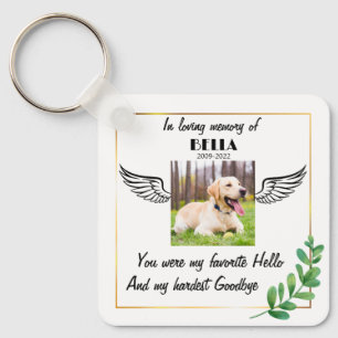 Custom Photo Pet Memorial Personlized Loss of Pet Keychain