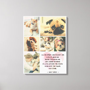 Custom photo pet memorial poem canvas print