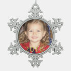 Custom Photo Pewter Christmas Ornament