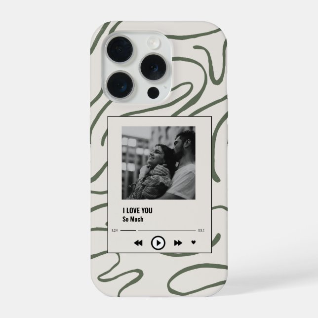 Custom Photo Phone Case I Love You Gift  (Back)