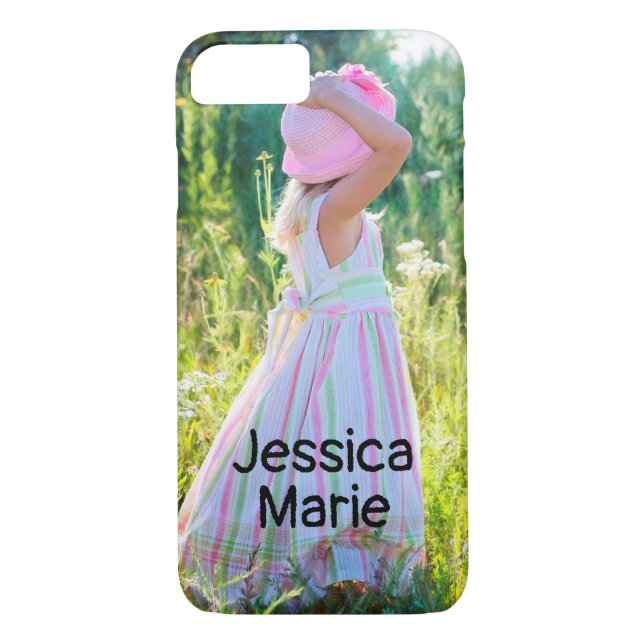 Custom Photo Phone Case With Name (Back)