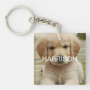 Custom photo picture name monogram contact info keychain