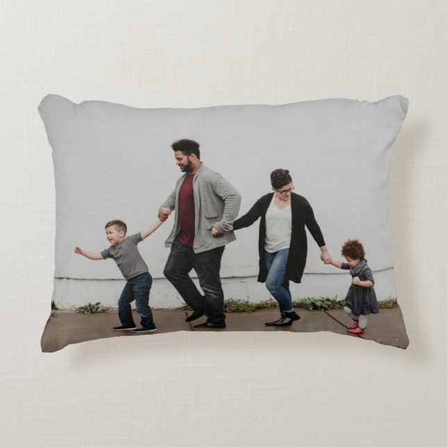 Custom Photo Pillow – Personalized Decorative Cush (Front)