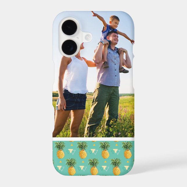 Custom Photo Pineapples On Geometric Pattern (Back)