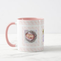 Custom Photo Pink Pattern Happy Birthday Mom