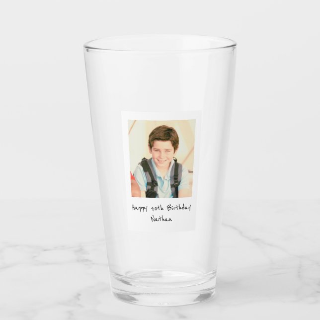 Custom photo Pint Beer Glass (Front)