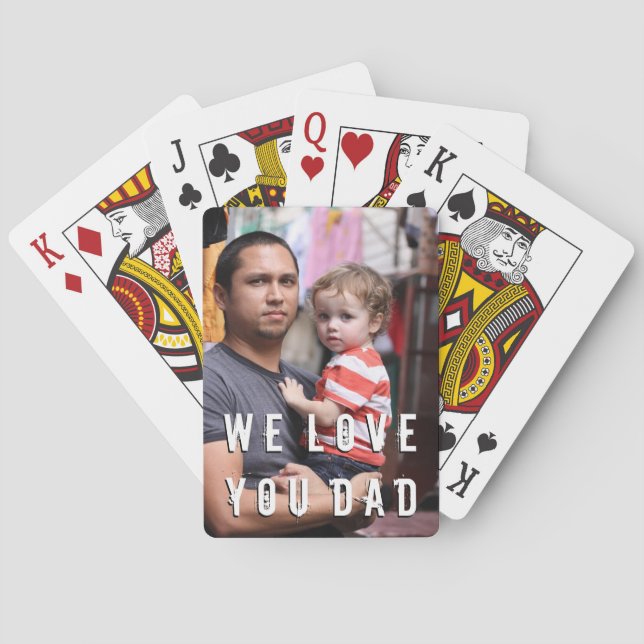Custom Photo Playing Cards for Fathers Day (Back)