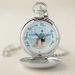 Custom Photo Pocket Watch and Your Photos and Text<br><div class="desc">Custom Photo and Text Pocket Watch - Unique Your Own Design Personalized Dad / Family / Friends or Personal Pocket Watches Gift - Add Your Photo / Text / more - Resize and move or remove and add elements / image with Customization tool ! Choose font / size / colour...</div>