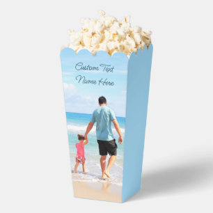 Custom Photo Popcorn Boxes Personalized Text