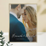 Custom Photo Poster with Whimsical Script<br><div class="desc">Personalize this custom photo poster with your favourite photo! We've included sample text in white, including first names in a lively whimsical script. But please don't feel limited by our example format that uses first names and a date! You can replace the sample names and date with any type of...</div>