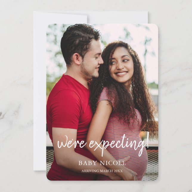 Custom Photo Pregnancy Announcement (Front)